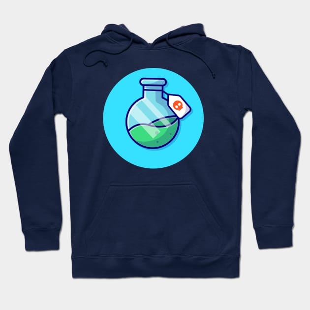 Poison With Skull Tag Cartoon Vector Icon Illustration Hoodie by Catalyst Labs